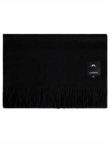 Men's Frame Cashmere Blend Scarf Black - J.LINDEBERG - BALAAN 1