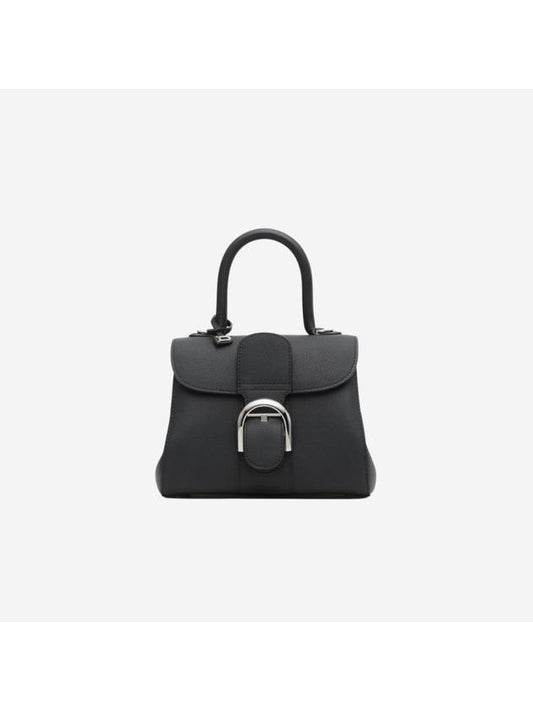 Brillant Rodeo Calf Vegetal Small Tote Bag Black - DELVAUX - BALAAN 1