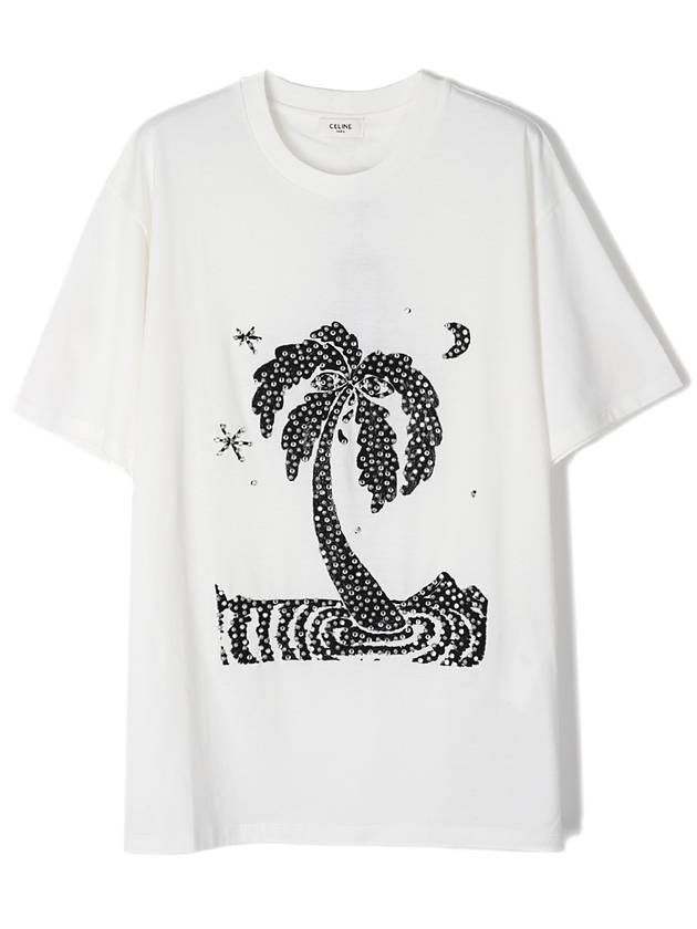 Lost Paradise Short Sleeve T-Shirt White - CELINE - BALAAN 1