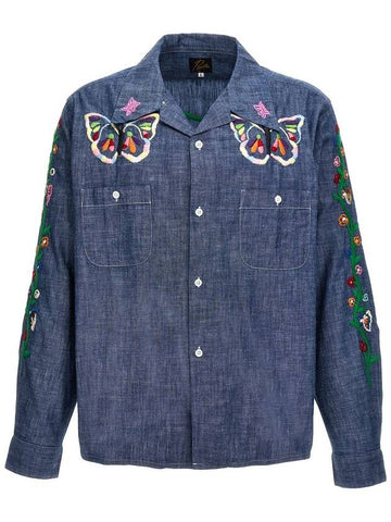 Needles Chambray Embroidery Shirt - NEEDLES - BALAAN 1