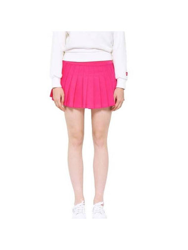 Heart Attack Pleated Culotte Skirt Hot Pink - GOXO - BALAAN 1