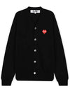 Pixel Red Heart Cardigan Black - COMME DES GARCONS PLAY - BALAAN 2