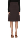 Heavy Technical Gabardine A-Line Skirt Chocolate - BOTTEGA VENETA - BALAAN 3