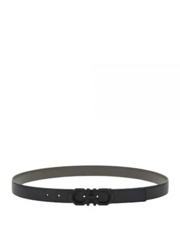 Leather Belt 670266 765786 Free Black Dark Gray - SALVATORE FERRAGAMO - BALAAN 1