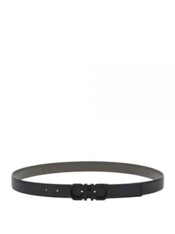 Leather Belt 670266 765786 Free Black Dark Gray - SALVATORE FERRAGAMO - BALAAN 1