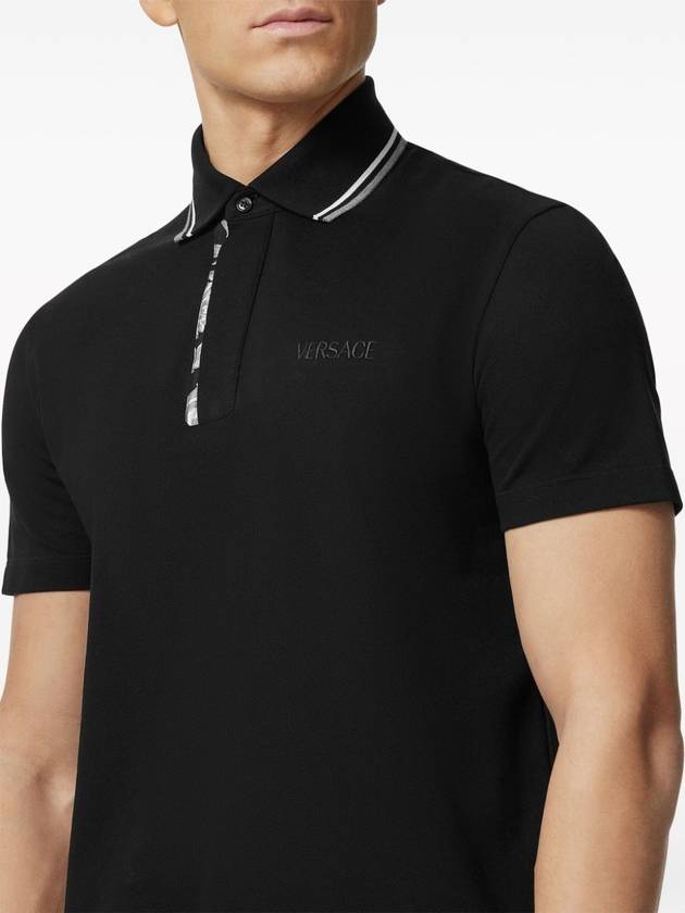 VERSACE POLO WHITH PRINTED VERSACE - VERSACE - BALAAN 4