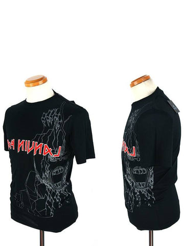 M20TS7B009 10 Black round short sleeve Red illustration - LANVIN - BALAAN 1