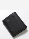 Stitch Logo Compact Bifold Half Wallet Black - MAISON MARGIELA - BALAAN 3