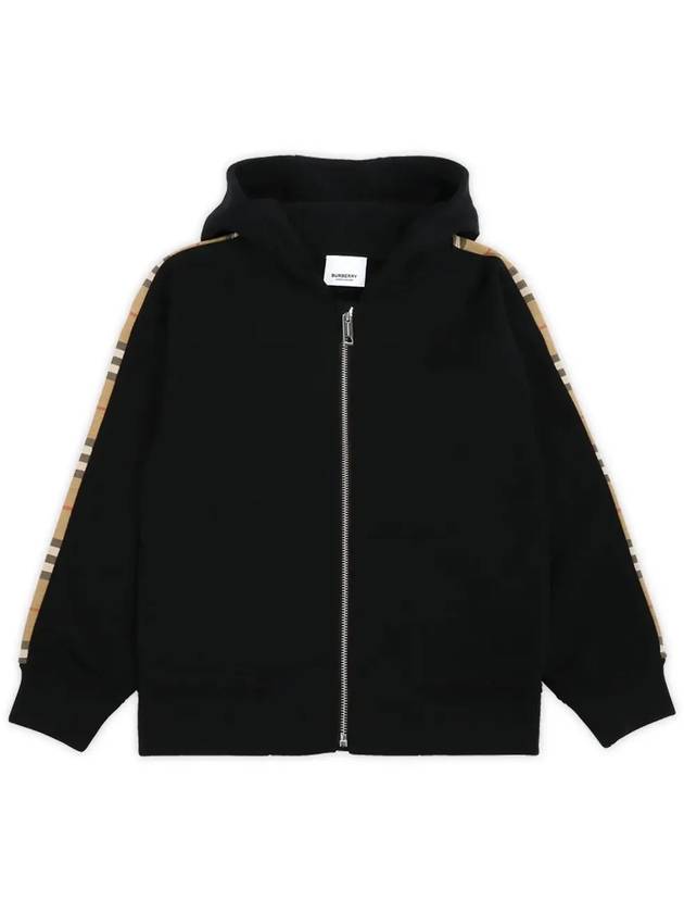 Kids Cotton Zip-Up Hoodie Black - BURBERRY - BALAAN 4