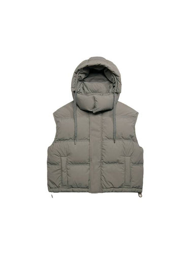 Alexandre Mattiussi Technical Canvas Padded Vest Mineral Grey - AMI - BALAAN 1