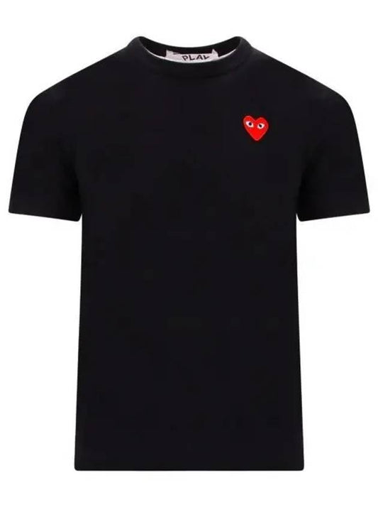 Red Heart Short Sleeve T-Shirt P1 T107 1 Black - COMME DES GARCONS - BALAAN 2