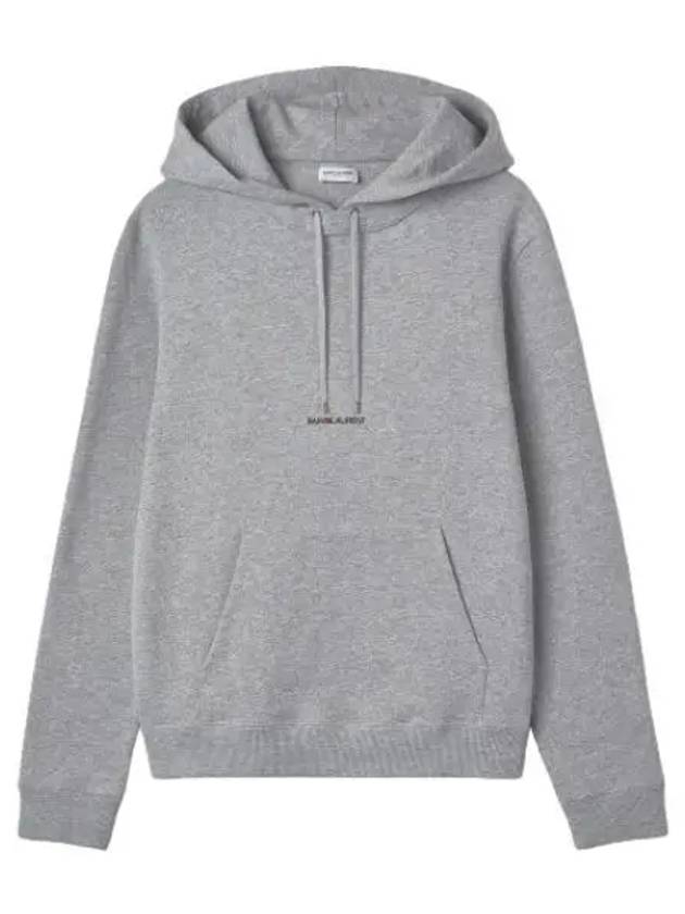 Mini Logo Hoodie Grey - SAINT LAURENT - BALAAN 2