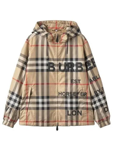 Check hooded jacket multicolor jumper - BURBERRY - BALAAN 1