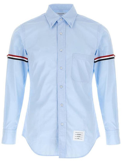 Men's Poplin Grosgrain Armband Classic Long Sleeve Shirt Blue - THOM BROWNE - BALAAN 2