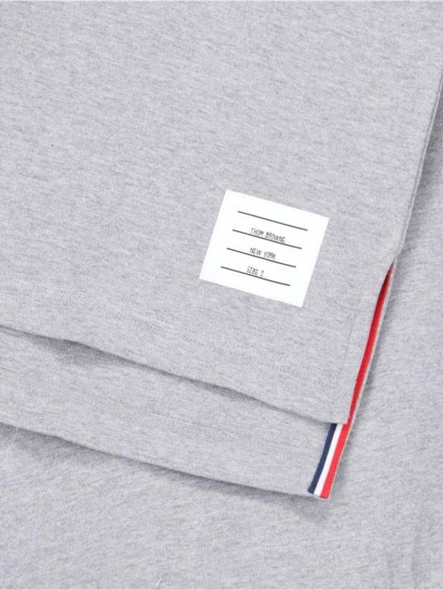 Cotton Rugby Short Sleeve T-Shirt Grey - THOM BROWNE - BALAAN 4