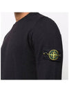 Wappen Patch Crew Neck Knit Top Black - STONE ISLAND - BALAAN 3