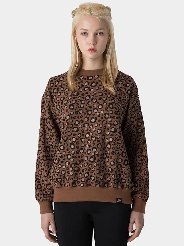 Women's Leopard Sweatshirt Brown - AOX - BALAAN 3