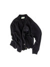 Men's Logo Knit Cardigan Black I1WC01BK - IOEDLE - BALAAN 1