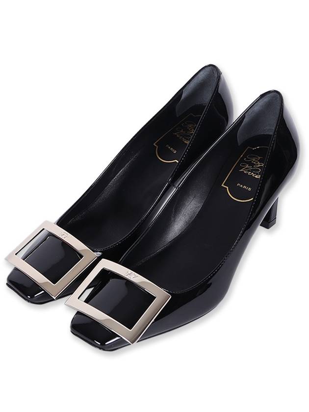 Trumpet Metal Buckle Pumps Black - ROGER VIVIER - BALAAN.