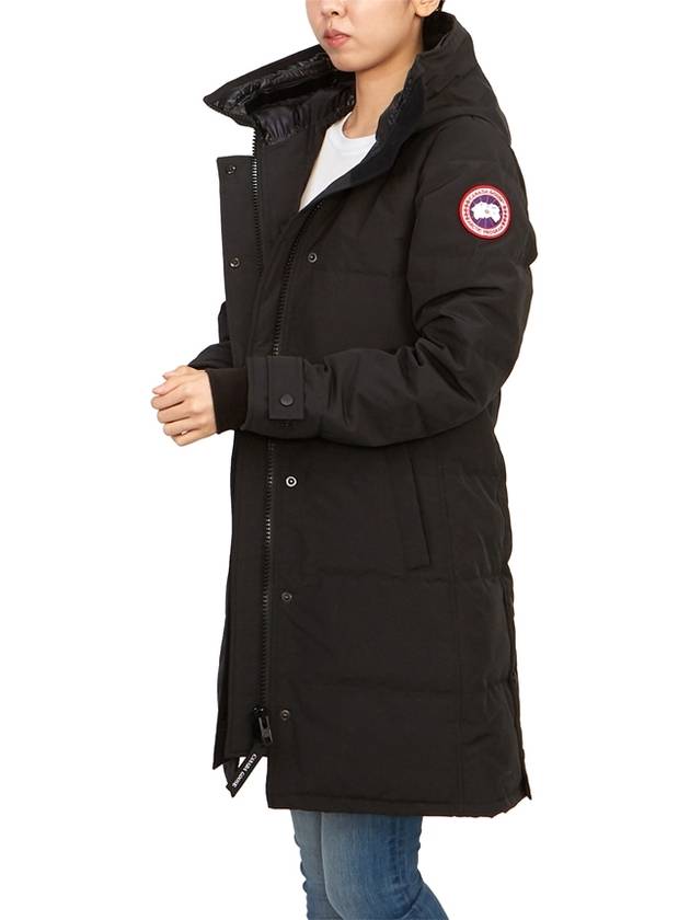 Women's Shelburne Logo Patch Hooded Parka Black - CANADA GOOSE - BALAAN 8