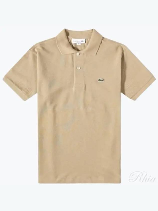 Men's Logo Classic Fit Cotton Short Sleeve Polo Shirt Beige - LACOSTE - BALAAN 2