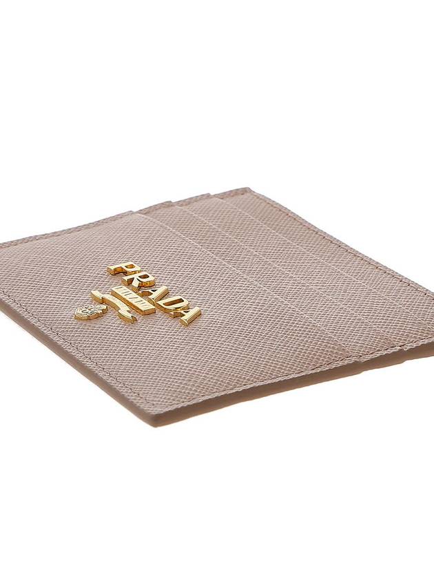 Metal Logo Saffiano Card Wallet Powder Pink - PRADA - BALAAN 9