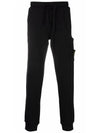 Men's Wappen Patch Training Jogger Pants Black - STONE ISLAND - BALAAN 3