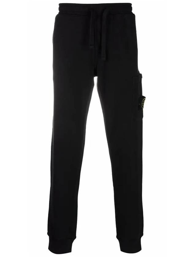 Men's Wappen Patch Training Jogger Track Pants Black - STONE ISLAND - BALAAN 3