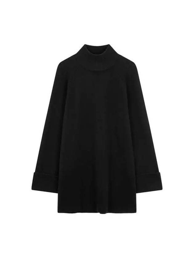 Raglan rollup sleeve knit dress black - REFORMATION - BALAAN 1