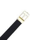 T Buckle Leather Belt Black Brown - TOM FORD - BALAAN 8