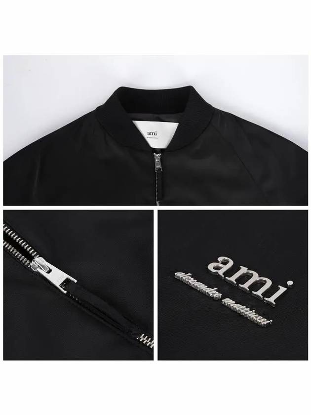 Technical Bomber Jacket Black - AMI - BALAAN 6