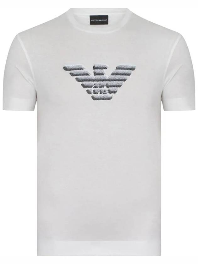 Embroidery Logo Short Sleeve T-Shirt White - EMPORIO ARMANI - BALAAN 2