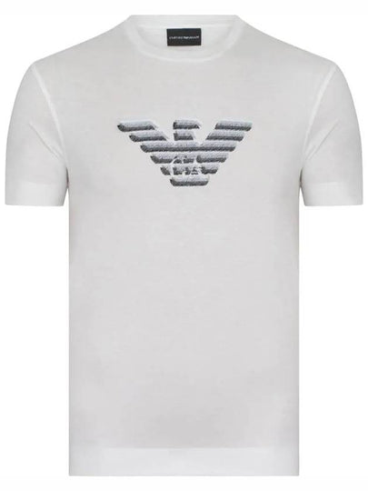 Embroidery Logo Short Sleeve T-Shirt White - EMPORIO ARMANI - BALAAN 2