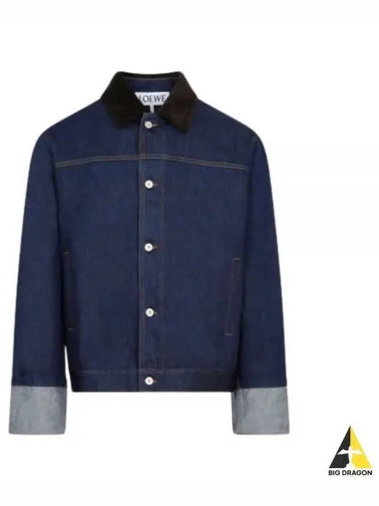 Fisherman Turn Up Cotton Denim Jacket Blue - LOEWE - BALAAN 2