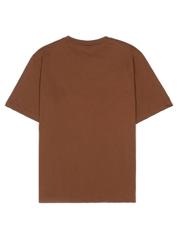 Men's Yoga Logo Short Sleeve T-Shirt Brown - IOEDLE - BALAAN 4