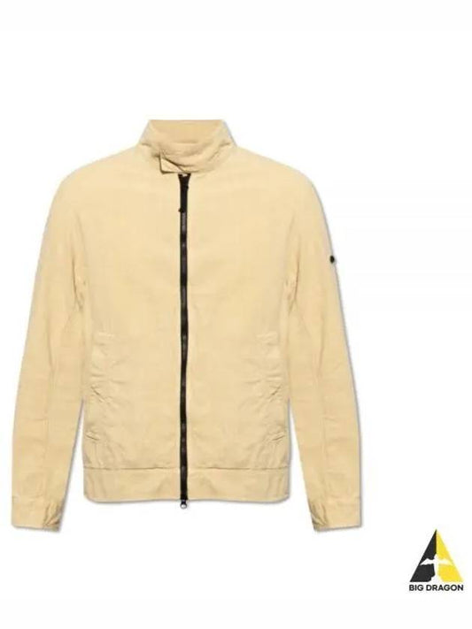 Tela Mock Neck Zip-up Jacket Beige - STONE ISLAND - BALAAN 2