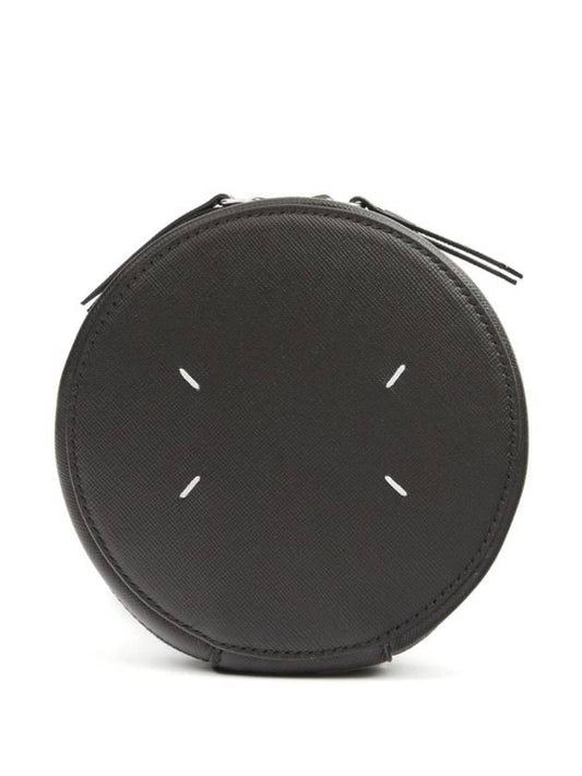 Micro Circle Leather Cross Bag Black - MAISON MARGIELA - BALAAN 1