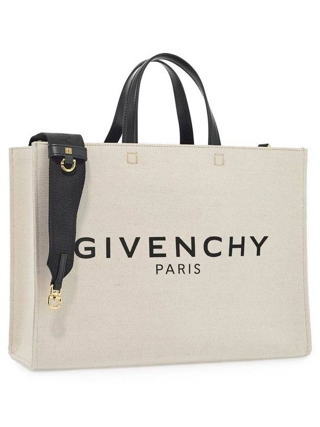 G Logo Canvas Medium Tote Bag Beige - GIVENCHY - BALAAN 3