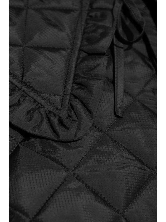 Ganni Quilted Jacket With Wide Collar, Women's, Black - GANNI - BALAAN 5