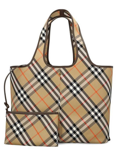 Check Medium Tote Bag Sand - BURBERRY - BALAAN 2