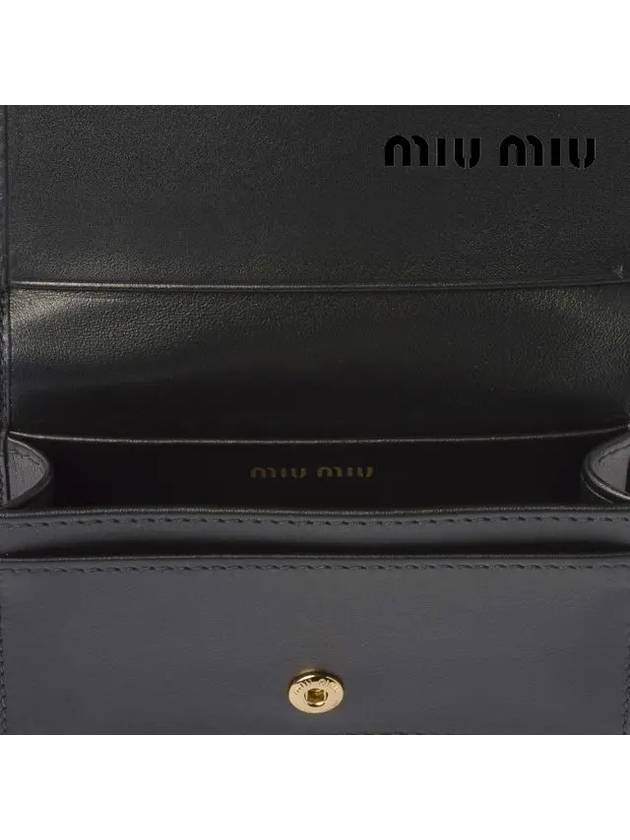 Matelasse Nappa Leather Half Wallet Black - MIU MIU - BALAAN 6