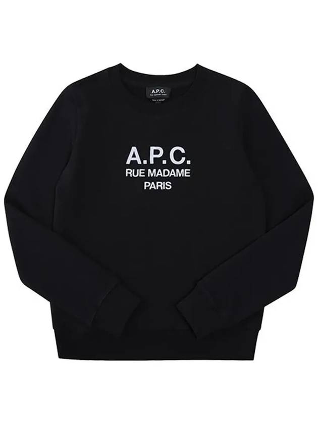 Women's TINa Logo Sweat Sweatshirt Black - A.P.C. - BALAAN 6