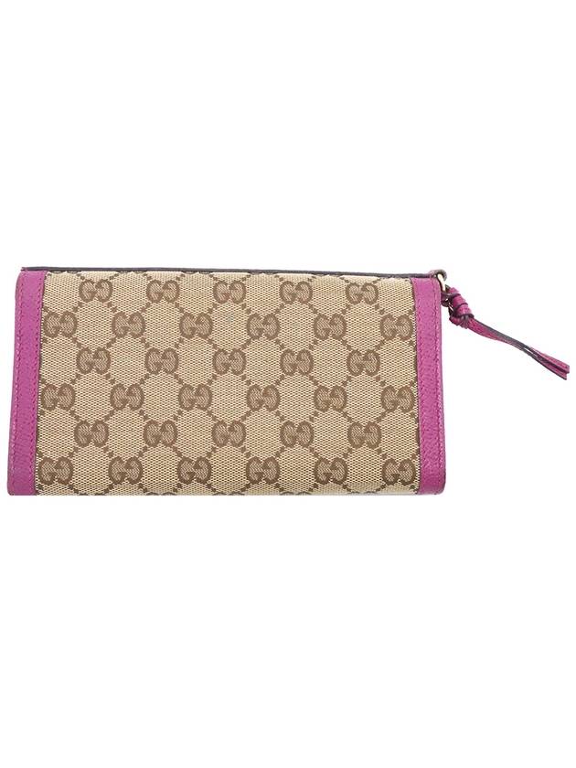 Women s Gucci 323396 GG logo jacquard pink leather trim long wallet gt Gangbuk used luxury goods - GUCCI - BALAAN 4