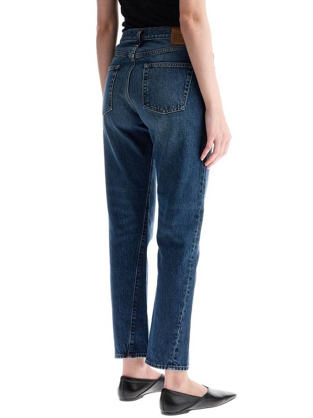 Women's Twisted Seam Straight Jeans Blue - TOTEME - BALAAN 4