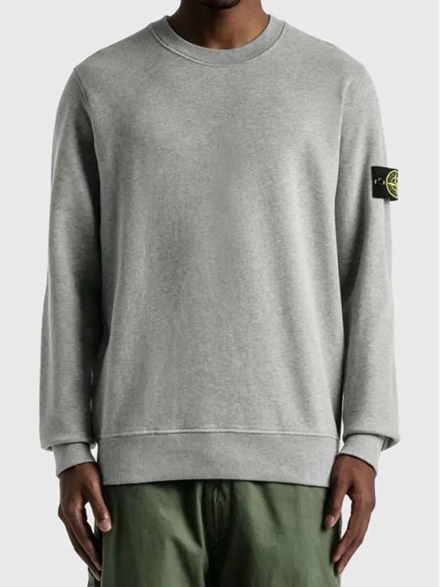 Stone Island Compass Wappen Brushed Cotton Classic Sweatshirt Sweatshirt Gray - STONE ISLAND - BALAAN 3