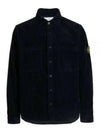 Cotton Corduroy 400 TC Over Long Sleeve Shirt Navy - STONE ISLAND - BALAAN 2