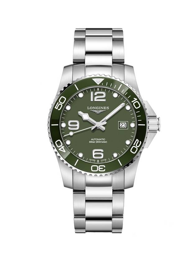 Hydro Conquest Automatic Silver Metal Watch Green - LONGINES - BALAAN 1