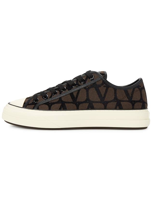 Toile Iconographe Low Top Sneakers Brown - VALENTINO - BALAAN 5