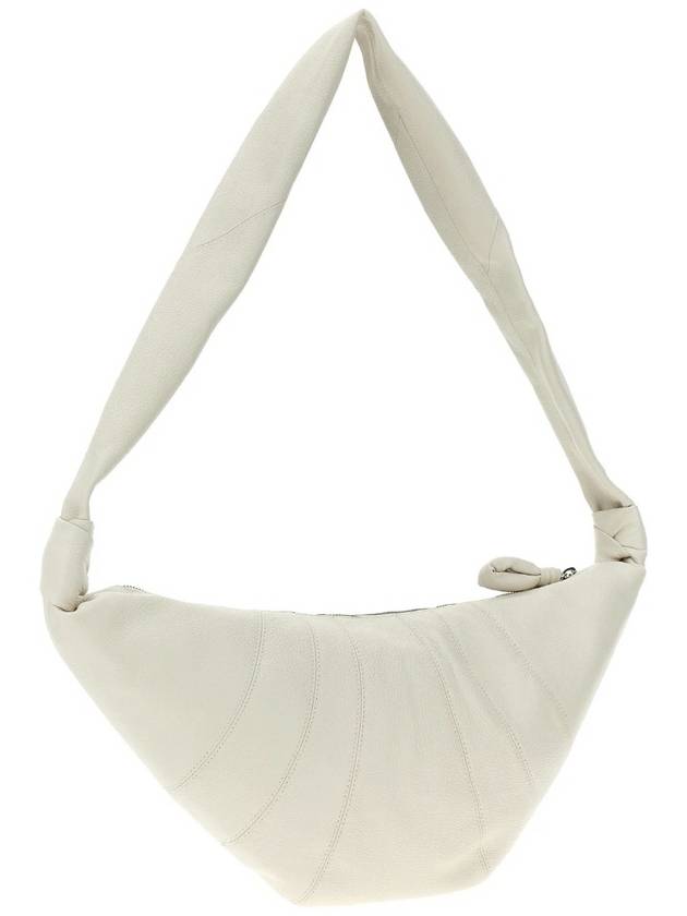 Soft Grained Leather Small Croissant Crossbody Bag Chalk - LEMAIRE - BALAAN 3