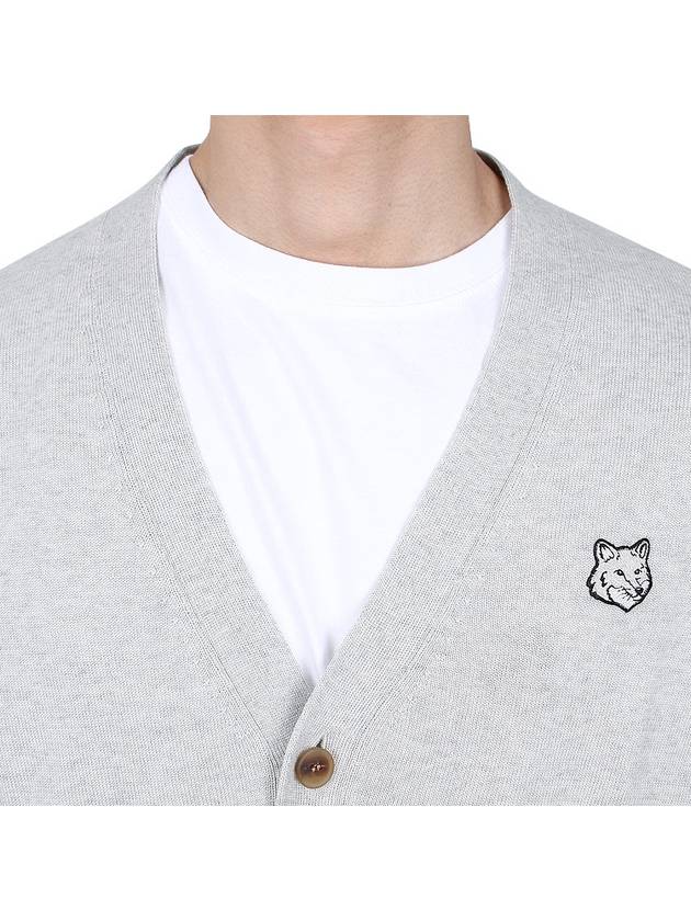 Bold Fox Head Patch Regular Cardigan Grey - MAISON KITSUNE - BALAAN 8